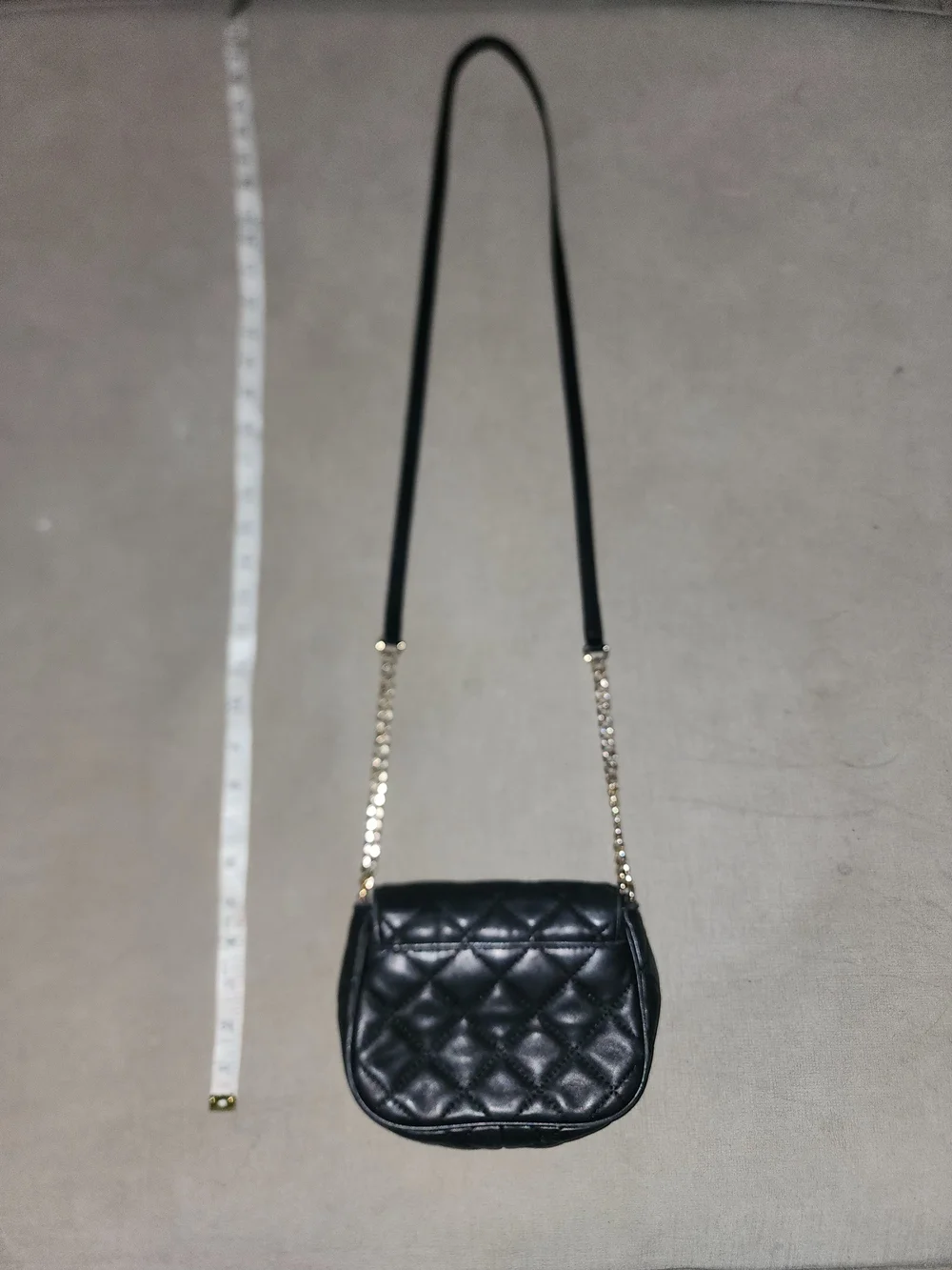 Michael Kors Quilted Black Crossbody Bag with Gold Logo